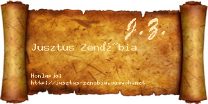 Jusztus Zenóbia névjegykártya